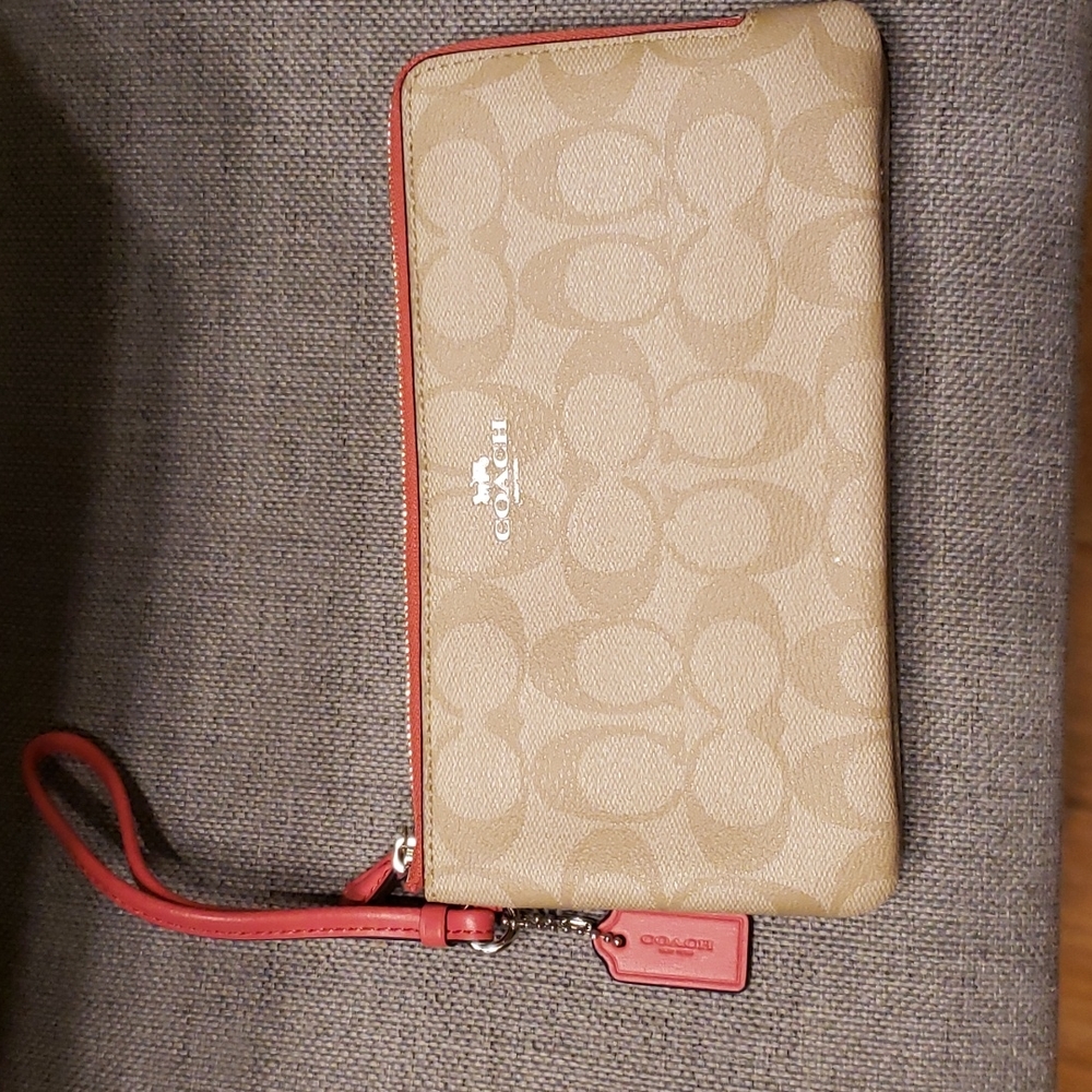 COACH double zipper wrislet